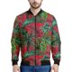 thumbnail image 5 of Chaqueta bomber con estampado de hojas de plátano tropical para hombre, sudadera de manga larga en 3D, chaqueta bomber de calle de gran tamaño con cremallera, 5 of 5