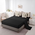 thumbnail image 5 of Castle Fairy Vintage Camper Twin Bedding Sets 7-Piece for Adults, Happy Camping Bedding Comforter Set for Bedroom, Mint Brown,Black Reversible, 5 of 7