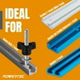 thumbnail image 5 of POWERTEC 10SET T-Track Knob Kit with 1/4-20 by 1-1/2" Hex Bolts and Washers, T Track Bolts, T Track Accessories for Woodworking Jigs and Fixtures  (71068), 5 of 7