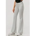 thumbnail image 5 of Buttery Soft Drawstring Waist Flare Pants - Light Heather Gray, 5 of 11