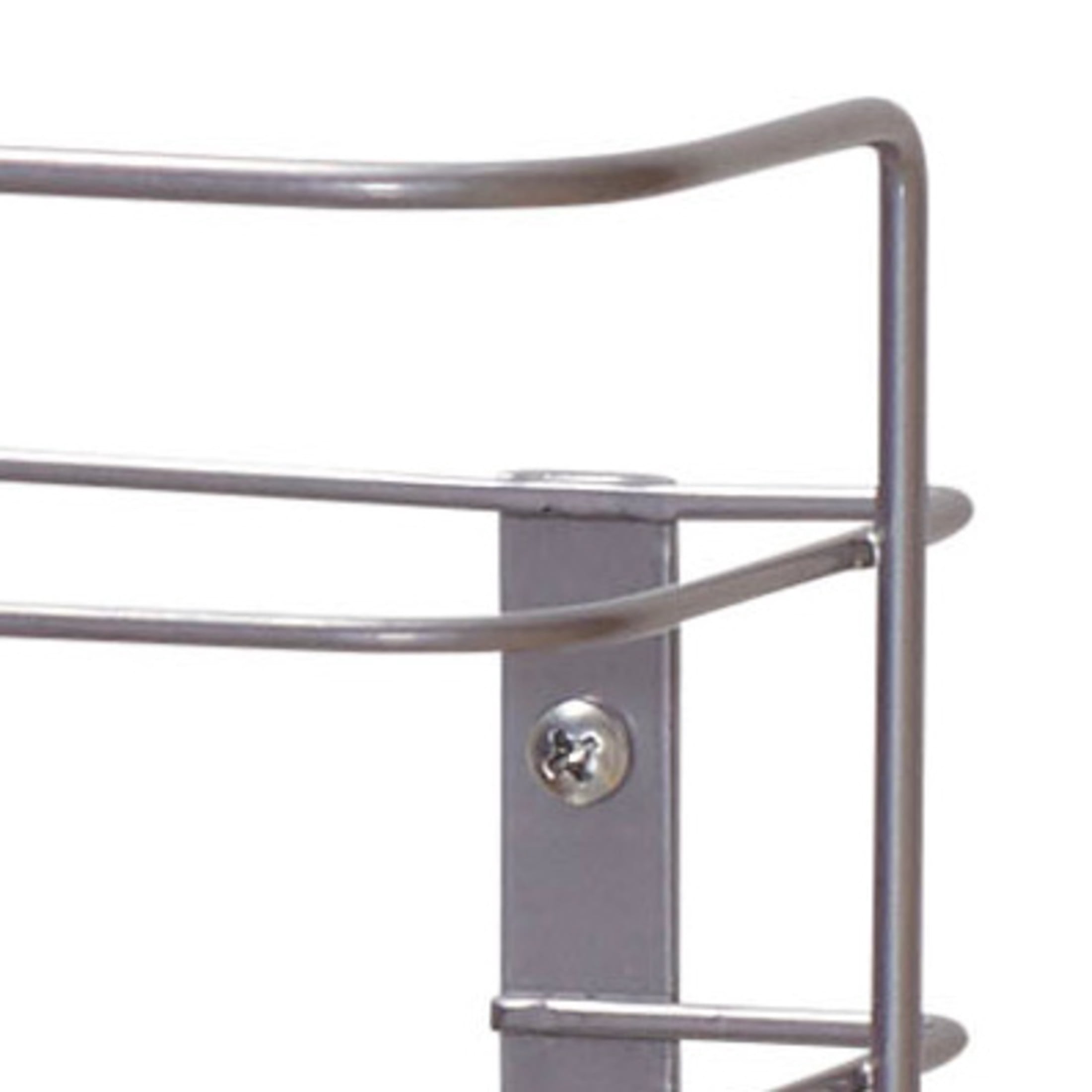 Household Essentials Tall Door Mount Cabinet Organizer, Sturdy Steel Wire Frame, Elegant Nickel Powder Finish, Mounts to Solid Surface, Included Hardware, Great for Tall or Large Items