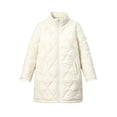 thumbnail image 6 of vdgthytj Winter Coats for Women Long Sleeve Full Zip Stand Collar Diamond Quilted Mid Length Puffer Jacket Winter Lightweight Casual Outerwear(X-Large,White), 6 of 9
