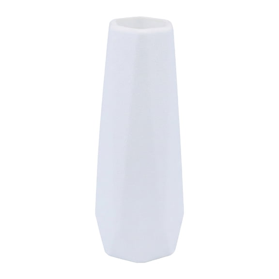 Unique Bargains Slim Bud Vase for Single Stem Blooms Decor White 2.8"L x 2.8"W x 7.9"H