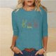 thumbnail image 1 of Xuyuer 3/4 Sleeve Shirts for Women Loose Fit Crewneck Dressy Casual Tops Lightweight Solid Color Comfy Cute T Shirts Basics Tees Casual Fashion Spring Summer T Shirts Business Work Tee Top, 1 of 5