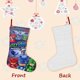 thumbnail image 3 of PJ Masks Tema: Calcetines de Navidad, fino lino blanco para colgar en escaleras y chimenea, decoración navideña para el hogar, regalo de Navidad. 45cm × 32cm, 3 of 5