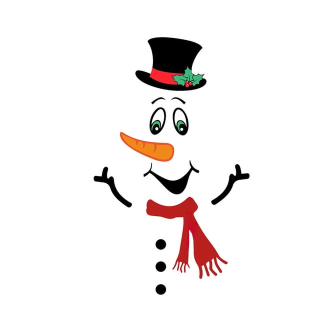 Agiferg Christmas Snowman Expression Magnetic Refrigerator Sticker Holiday Decoration DIY Cartoon Garage Door Waterproof Wall Sticker