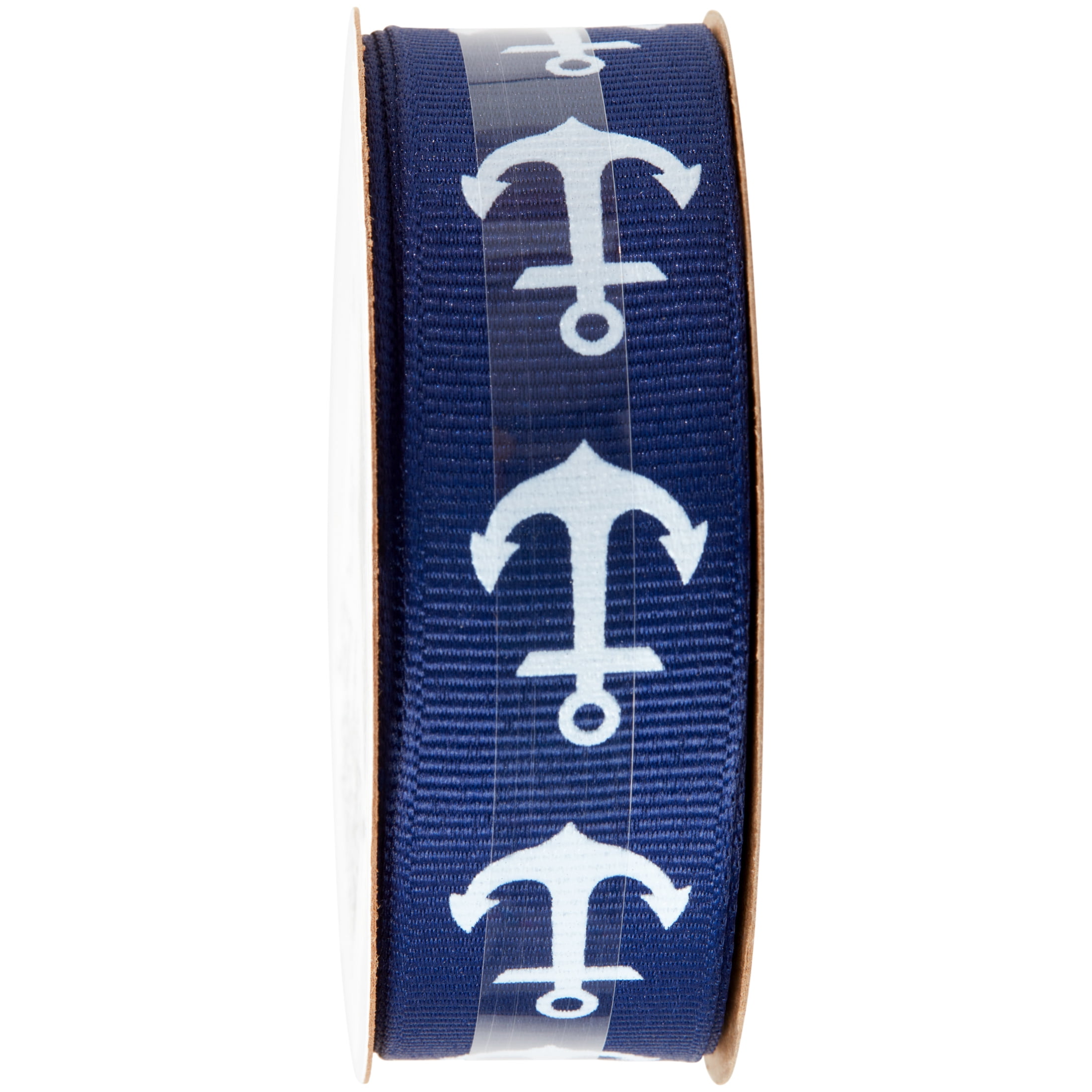 Offray Ribbon, Navy 7/8 inch Grosgrain Polyester Ribbon, 9 feet