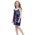 thumbnail image 6 of 5-6 Years Girl's Print Cami Casual Dress Sleeveless Hawaiian Summer A Line High Waist Mini Sundress, 6 of 6
