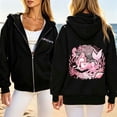 thumbnail image 4 of Vintage Hoodies for Womens Full Zip Up Drawstring Ocean Animal Print Casual Long Sleeved Hoodeded Pullover Trendy Cute Sweatshirt With Pocket, 4 of 7