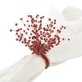 thumbnail image 2 of Saro Lifestyle Beaded Spray Design Napkin Ring (Set of 4) Red Red, 2 of 5