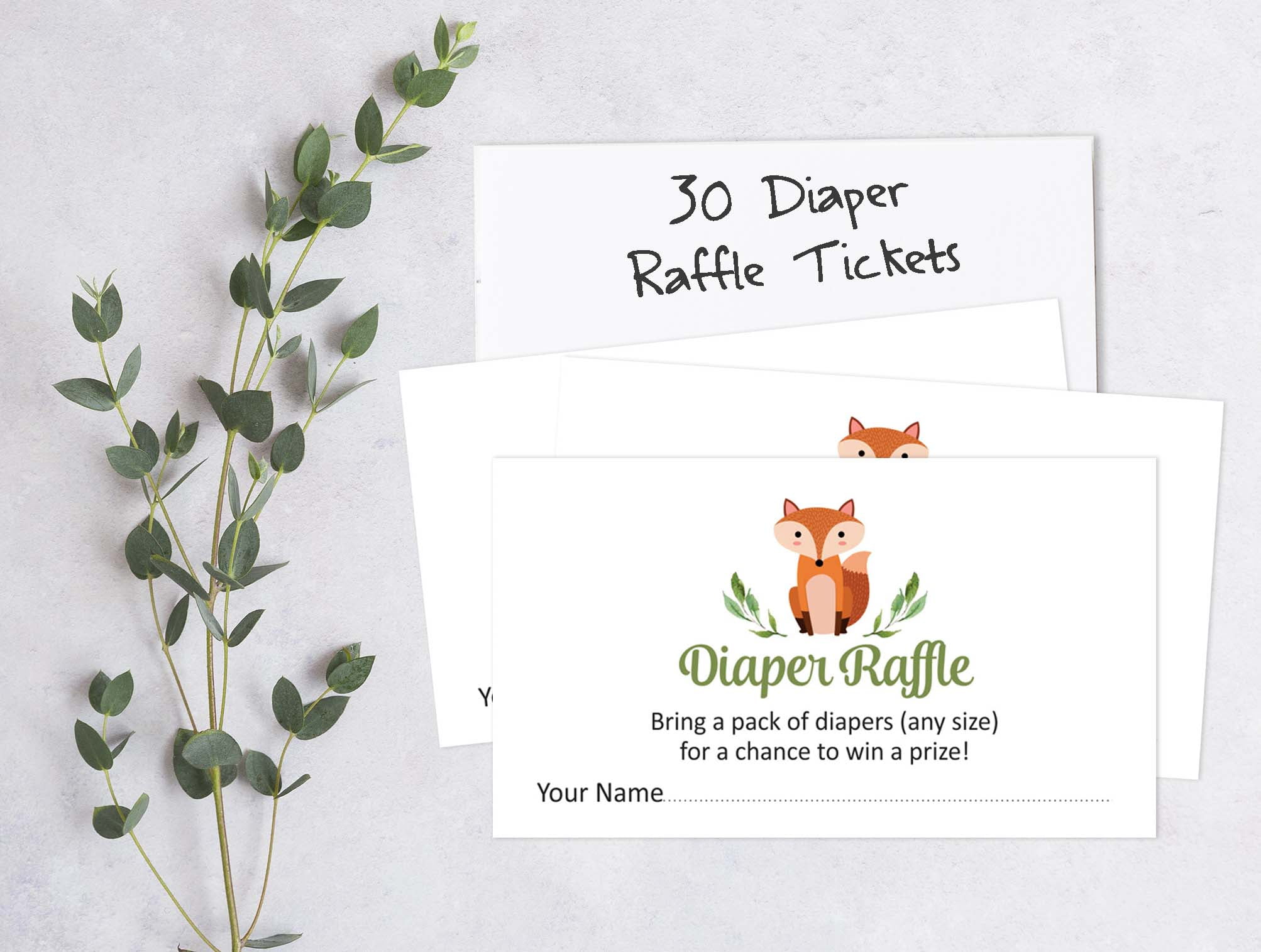 Inkdotpot Set Of 30Jungle Animals Baby Shower Invitations-Diaper Raffle Tickets And Baby Shower Book Request Cards Gender Neutral Invites Its A Boy Its A Girl