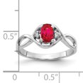 thumbnail image 3 of Primal Gold 14 Karat White Gold 6x4mm Oval Ruby and Diamond ring, 3 of 5