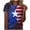 Blue, variant on Women's 4th of July Graphic Tee Tops Summer Short Sleeve Crew Neck Shirts Dressy Independence Day Blouses for Women S-3XL