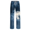 thumbnail image 6 of Zydvens Women Halloween Pajama Pants Wide Leg Lounge Wear with Pockets Soft Elastic Waist Drawstring Sleepwear Bottoms Bloody Handprint Red Moon Costume Cosplay S-3XL, 6 of 7