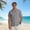 #Gray, variant on DPTALR Men's Linen Blend Camp Collar Short Sleeve Shirt with Chest Pocket,Sky Blue,Big Men's,Tall Men's L,Young Men's Shirts