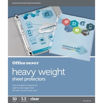 Office Depot Top-Loading Sheet Protectors, Heavyweight, Clear, Pack Of 50, OD03029