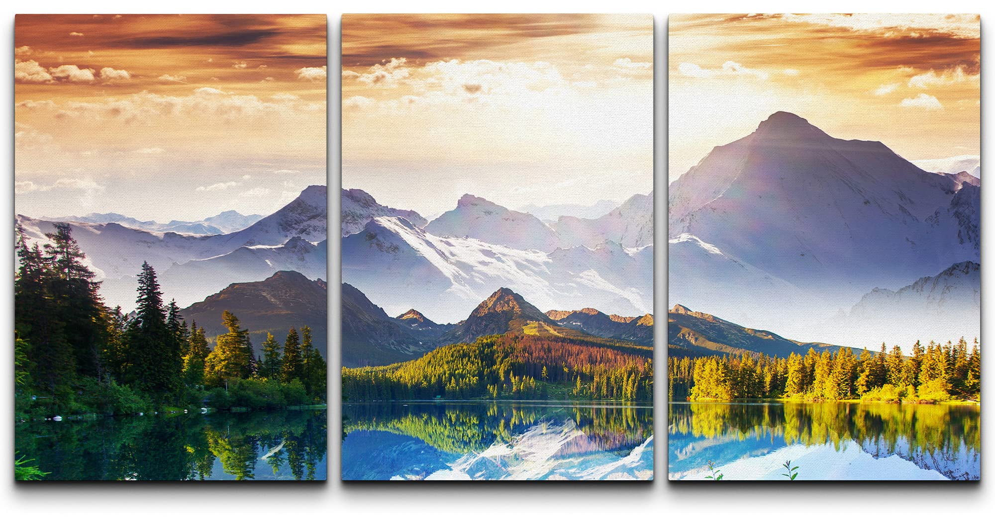 wall26 - 3 Piece Framed Canvas Wall Art - Fantastic Sunny Day is