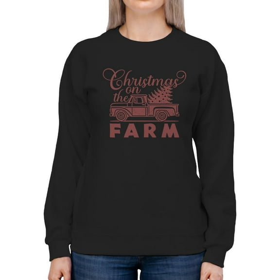 Vintage Farm Holiday Christmas Women's Sweatshirt