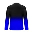 thumbnail image 4 of BXINGOHAI Men Long Sleeve Shirt 1/4 Zip Gradient Printing Turn-Down Collar Pullover Tops Big and Tall Casual Slim Fit Basic T-Shirt Today Blue,XXL, 4 of 5