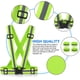 thumbnail image 4 of chalecos de seguridad, chaleco de seguridad cinturón chaleco reflector chaleco de seguridad de bicicleta ajustable con puños reflectantes para hombres, mujeres (paquete de 2) Adepaton LL-1977, 4 of 6