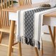thumbnail image 1 of 14 x 70 pulgadas, bandera de mesa estilo boho con flecos, tejido lavable, mantel con flecos, 1 of 6