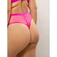 thumbnail image 4 of Women's Smart and Sexy SA1448 Mesh and Lace High Waist Thong (M Pink XL), 4 of 5