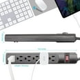 thumbnail image 6 of Steren 6-Outlet Power Strip with 3ft Heavy-Duty Cord, 150 Joules - Black, 6 of 8