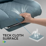 GTRACING Ergonomic Executive Cozy Fabric Gaming Office Chair with Footrest, Blue