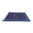 thumbnail image 2 of Ahgly Company Machine Washable Indoor Rectangle Medallion Blue Traditional Area Rugs, 5' x 7', 2 of 4