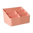 thumbnail image 3 of Caja de almacenamiento de escritorio, soporte para control remoto, organizador, portalápices, estuche de almacenamiento de maquillaje, exhibición para Rosa, 3 of 9