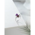 thumbnail image 4 of Gem Stone King 925 Sterling Silver Purple Amethyst Red Rhodolite Garnet Ring for Women (1.40 Cttw, Heart Shape 6MM, Gemstone February Birthstone, Available in Size 5, 6, 7, 8, 9), 4 of 4