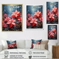 thumbnail image 4 of Designart "Winter s Red and Blue Poinsettias II" Floral & Botanical Canvas Wall Art, 4 of 5