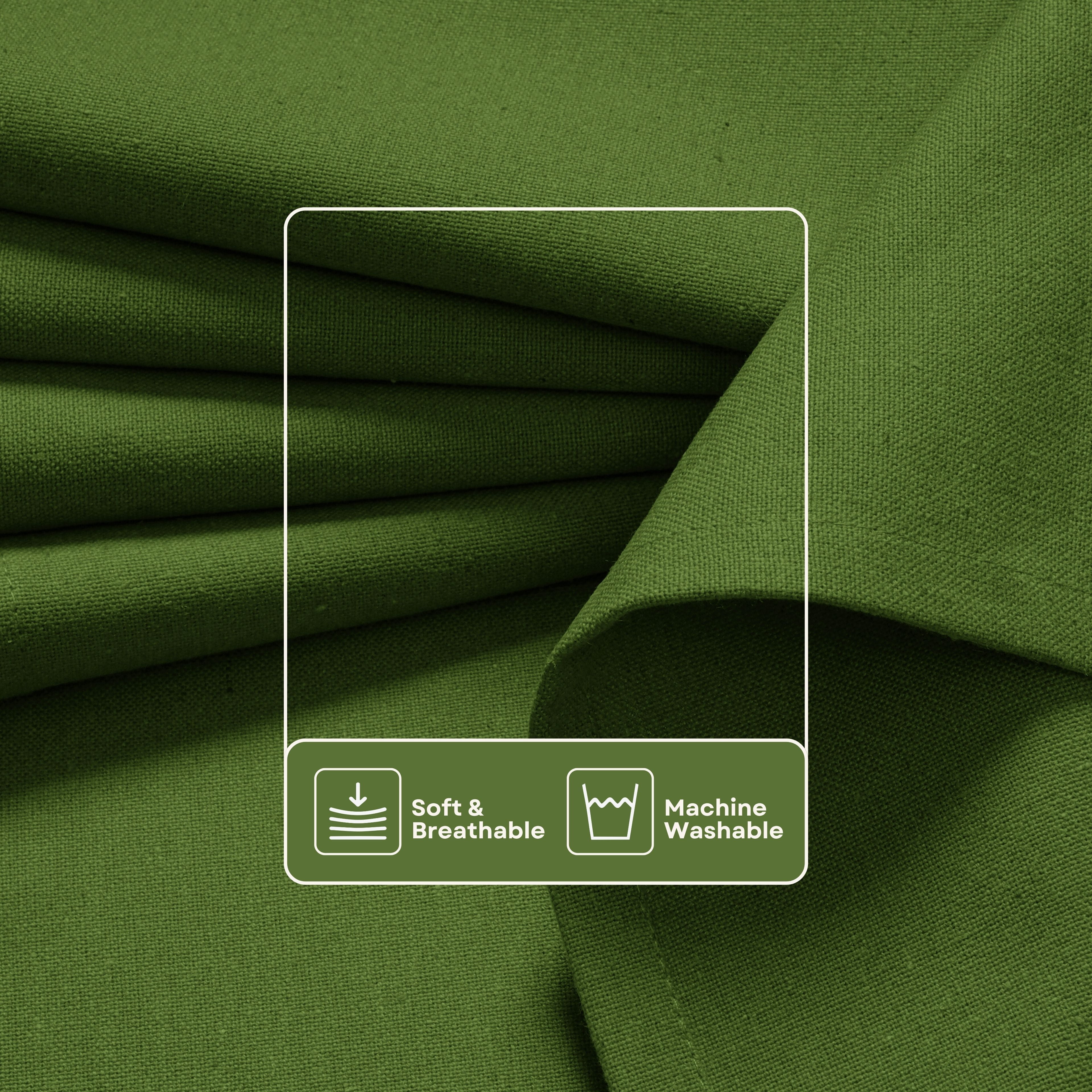 HEIRLOOM COMFORT Mint Green Solid Panel Curtains, 96 Inches Long, Set of 2, 100% Cotton, Light Filtering for Privacy, Fresh Farmhouse Style, Ideal for Bedroom, Living Room, 54" W x 96" L