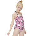 thumbnail image 3 of Hello Kitty Girls One Piece Swimsuits Hawaiian Summer Swimwear Beach Bathing Suit Outfits, 3 of 7