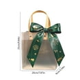 thumbnail image 3 of Kumdkd Christmas Transparent Hand-held Gift Bag with Gold Handle, 9.84x7.87 Inch Reusable Plastic Gift Box for Christmas Eve Apples, Candy, Toys, Holiday Party Favor Bags, Creative Souvenir Hand Bag, 3 of 6