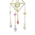 thumbnail image 3 of Cristal de cristal estrella Moon SunCatcher colgando perlas de cristal para el ornamento de la joyería, 3 of 6