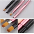 thumbnail image 2 of Professional Retractable Lip Brushes, Dual-ended Design for Quick Makeup, Travel Lip Makeup Brush Set Including Lid (Black, Silver, Pink), 2 of 2