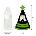 thumbnail image 3 of Big Dot of Happiness Video Game - Cone Happy Birthday Party Hats for Kids and Adults - Set of 8 (Standard Size), 3 of 7