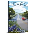 thumbnail image 1 of Texas - Bluebonnets & Highway - Lantern Press Artwork (12x18 Gallery Wrapped Stretched Canvas), 1 of 4