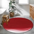 thumbnail image 3 of Small Round Rug 3Ft Washable Non-Slip, Red Ombre Waves Circle Area Rugs for Living Room Bedroom, Abstract Art Gradient Modern Indoor Floor Mats Carpet Runner for Home Decor, 3 of 8