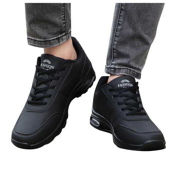 Siilsaa Mens Sneakers Non Slip Walking Sneakers Lightweight Breathable Athletic Gym Tennis Shoes for Men Black,9