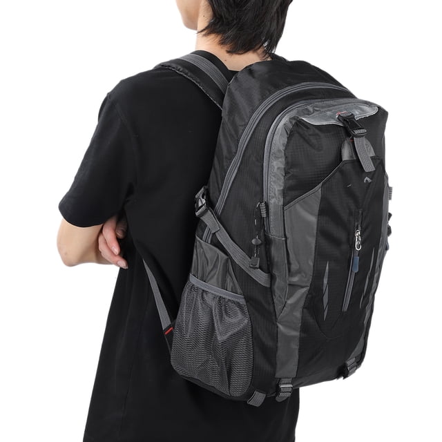 Mochila de Nailon Impermeable, Capacidad de 40 Litros, Múltiples Bolsillos, Correa de Hombro Ajustables, Ideal para Escalar, Senderismo, Acamp y Viajar