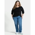 thumbnail image 3 of Terra & Sky Women’s Plus Size Double-Knit Twist Sweater, Sizes 0X-5X, 3 of 5