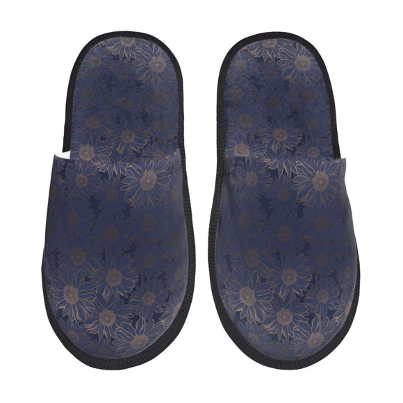 Fotbe Sunflowers Pantuflas Peludas para Mujer con Estampado, Zapatillas de Peluche, Zapatos de Invierno para Casa, Uso Interior y Exterior-Medium