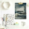 thumbnail image 4 of FMSHPON Ocean Sea Lighthouse Clipboard Hardboard Wood Nursing Clip Board and Pull for Standard A4 Letter 13x9 inches, 4 of 7