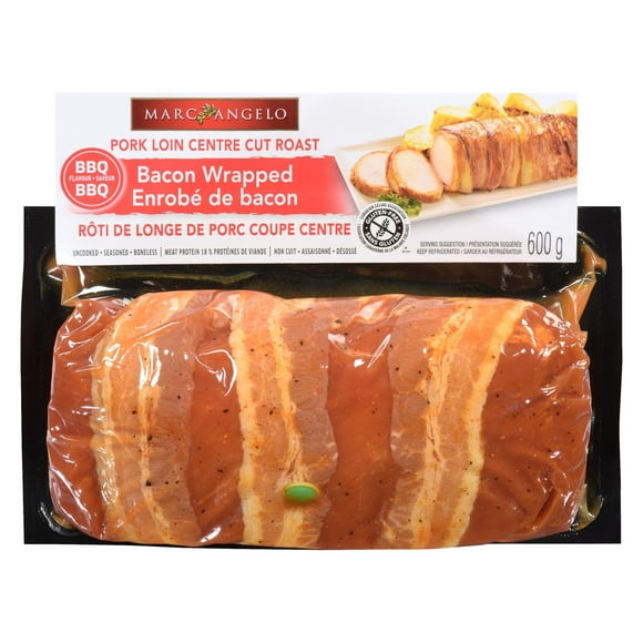 Rôti de porc à saveur de barbecue enrobé de bacon Marcangelo 600g