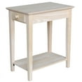 thumbnail image 1 of International Concepts Accents pour la Maison Non Fini Étroite Table d'Appoint à 1 Tiroir, 1 of 10