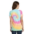 thumbnail image 2 of Port & Company Ladies Tie Dye V Neck Tee-L (Pastel Rainbow), 2 of 6
