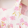 thumbnail image 4 of LoyisViDion Baby Girls Dress Clearance Toddler Child Baby Girl Summersolid Color Print Suspender Dress with Hat Pink 18-24months, 4 of 9