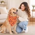 thumbnail image 6 of Thanksgiving Bandana for Dogs and Cats with Tie-On Design, 1-Pack, Orange Turkey and Pumpkin Print, Fall Pet Apparel Accessory, 6 of 6